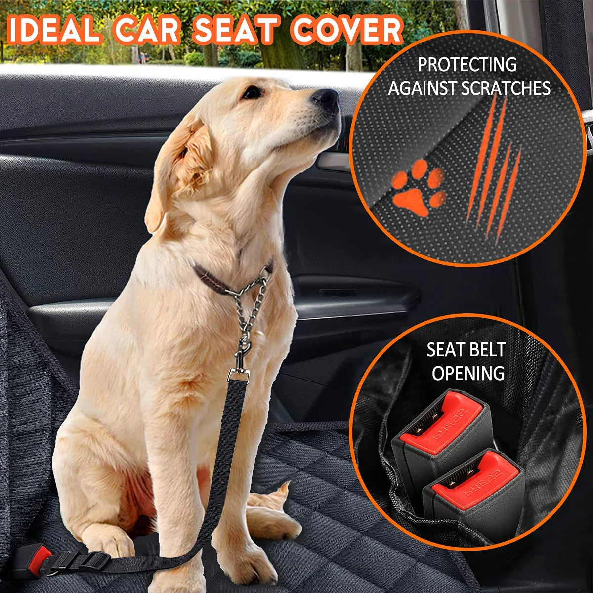 Waterproof dog car seat cover by Seat Saver for cars SUVs and trucks