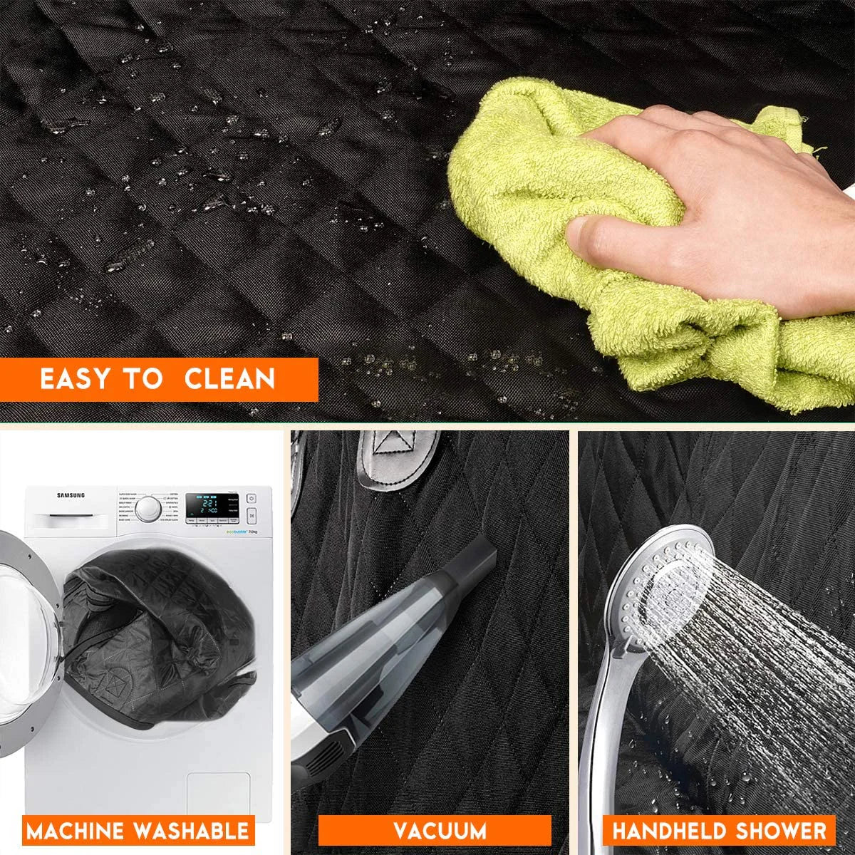 Universal waterproof dog seat cover for clean and protected car seats